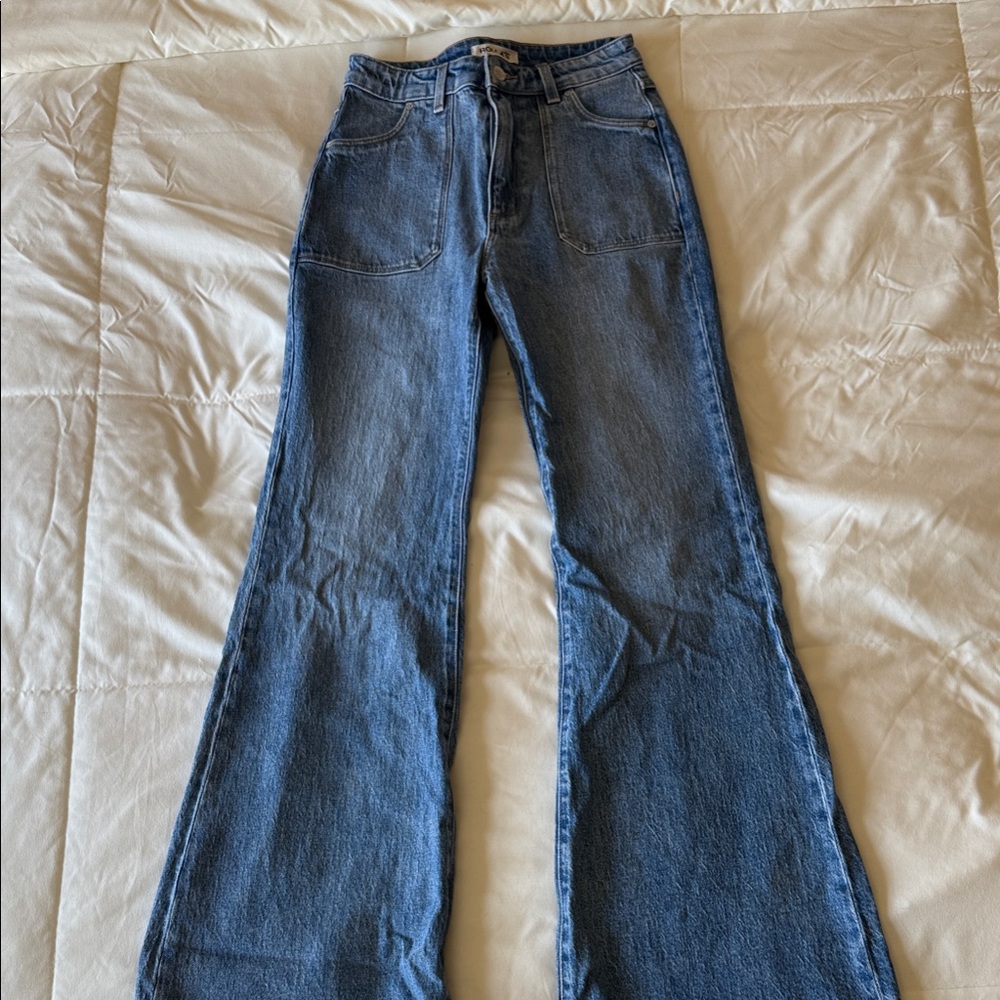 ROLLA'S Classic Blue Wide Leg Jeans